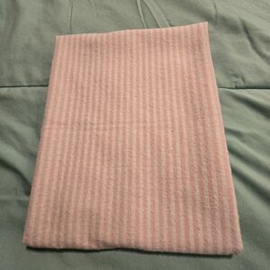 Laura Ashley Baby Receiving Blanket Flannel Cotton Pink Stripes‎ 28"x29"